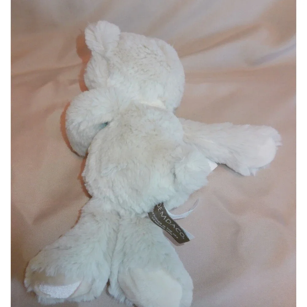Demdaco Birthstone Bear Cream Plush October Pink Tourmaline Heart Foot 9 Inch